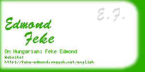 edmond feke business card